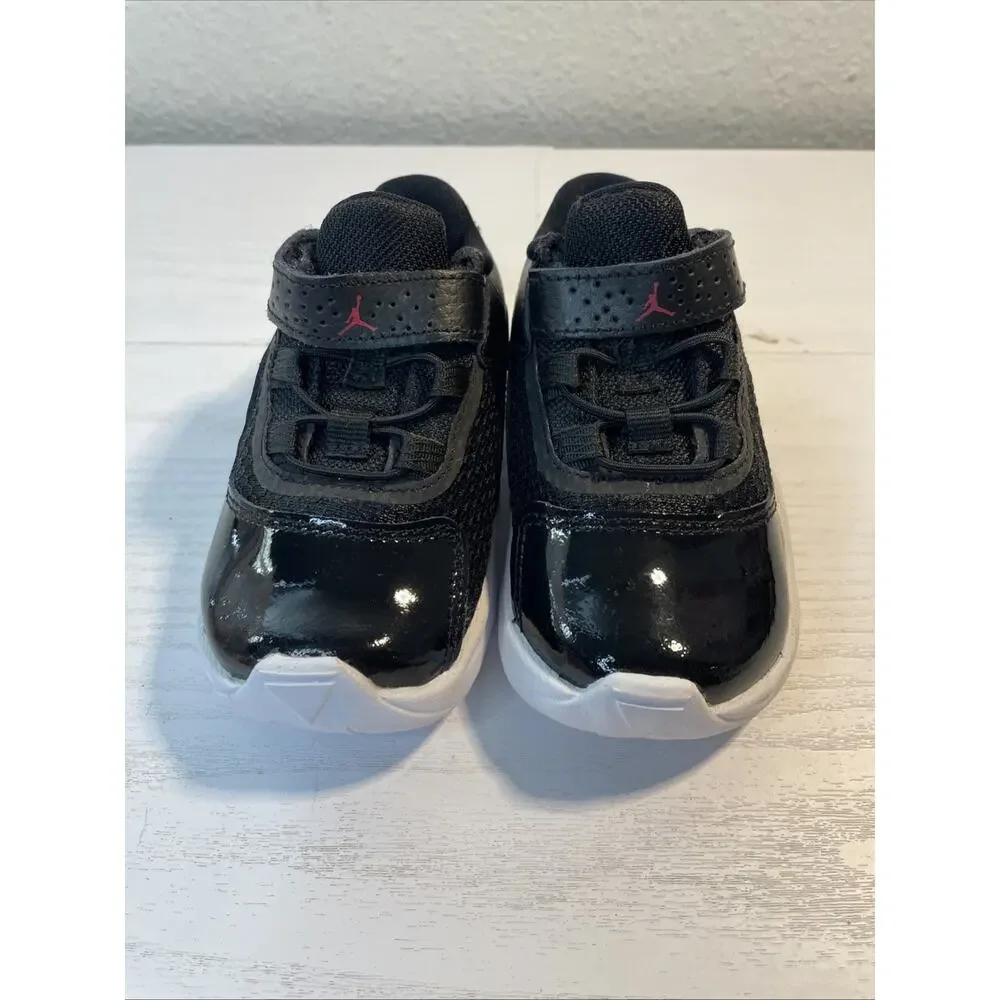 Nike Jordan 11 CMFT Low Shoes Toddler 6C Black Patent Leather Strap CZ0906-005